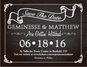 Save the Dates Wedding